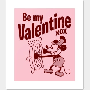 Steamboat Willie Valentine's Day - 2.0 Posters and Art